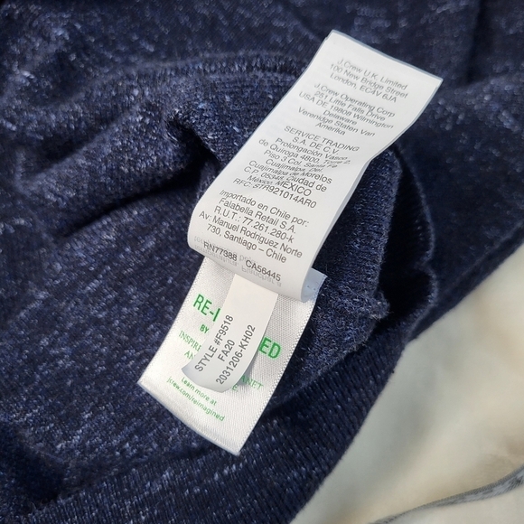 J. Crew Raglan Budded Crewneck Sweater. Blue. Size XL - Picture 7 of 10